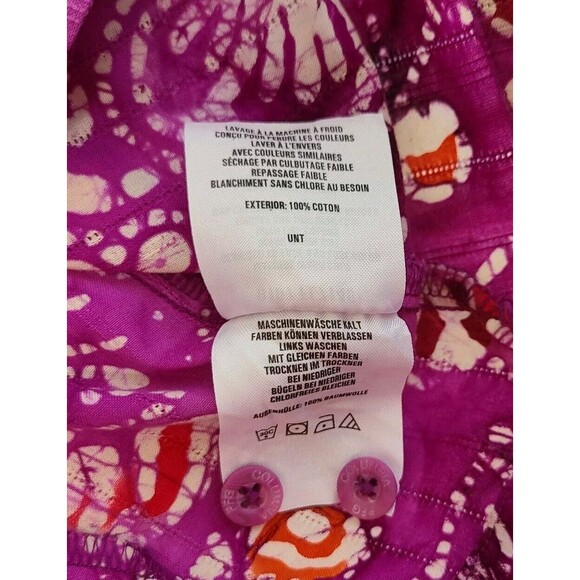 Columbia River Resort Hawaiian Shirt Women's S Purple Colorful Abstract Cotton - Picture 9 of 9